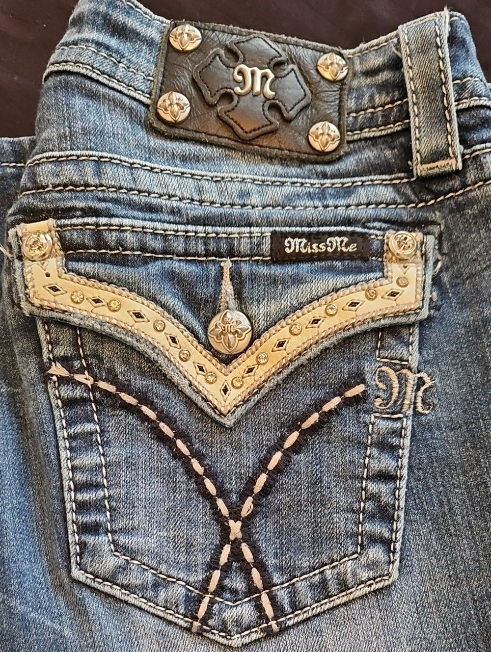 Miss Me Women's Blue Embellished Bootcut Jeans - Picture 2 of 9